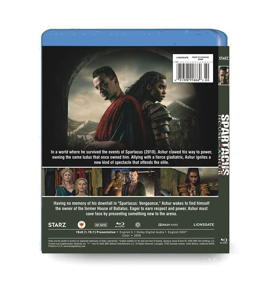 Spartacus: House of Ashur Series 1 (2-Disc Blu-ray Box Set ) New Sealed All Region - Image 2