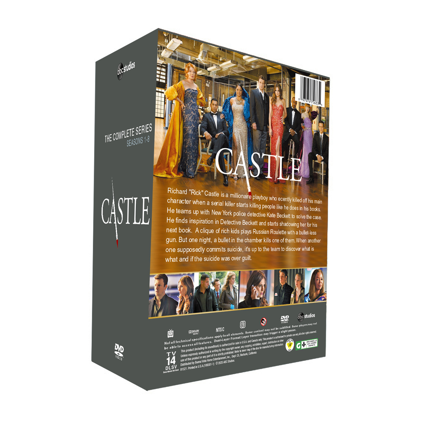 Castle Seasons 1-8 Complete Series DVD Box Set