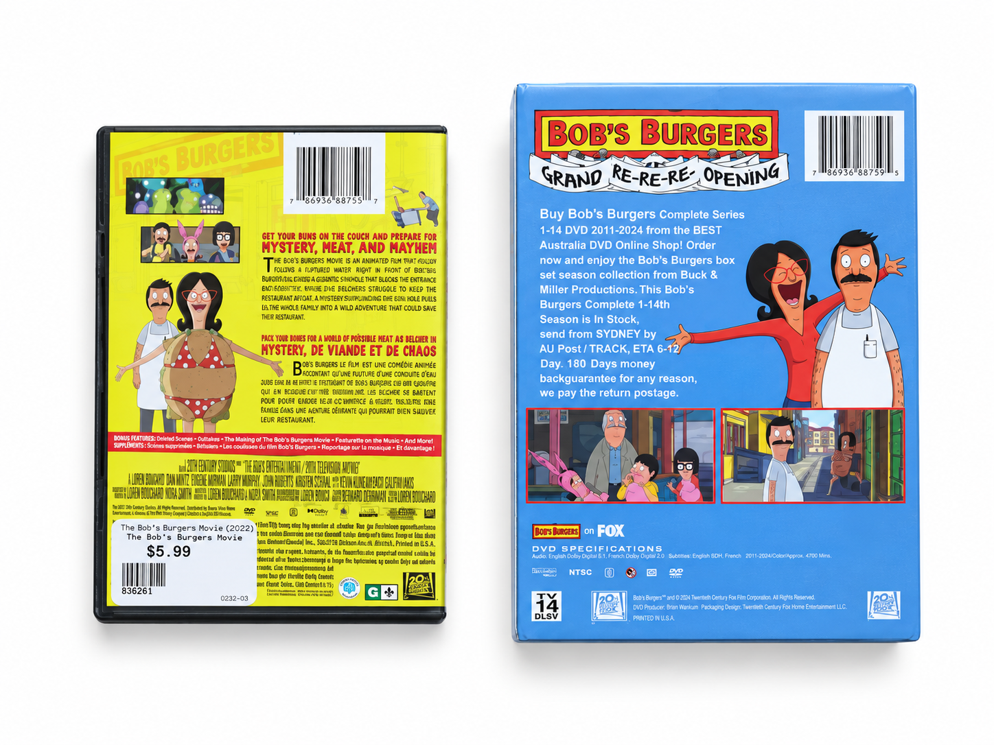 Bob's Burgers Seasons 1-14 DVD Box Set (39-Disc) - Image 3