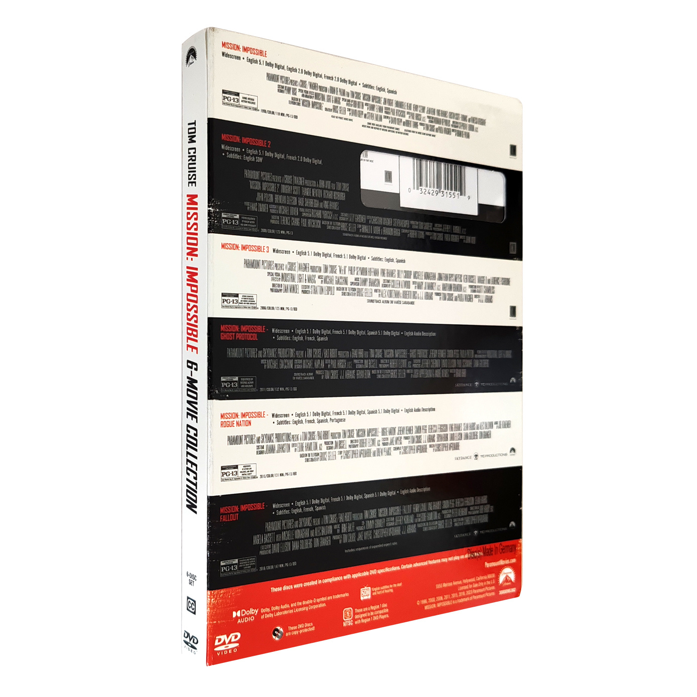 Mission: Impossible 6 Movie Collection (6-Disc) DVD Box Set - Image 2